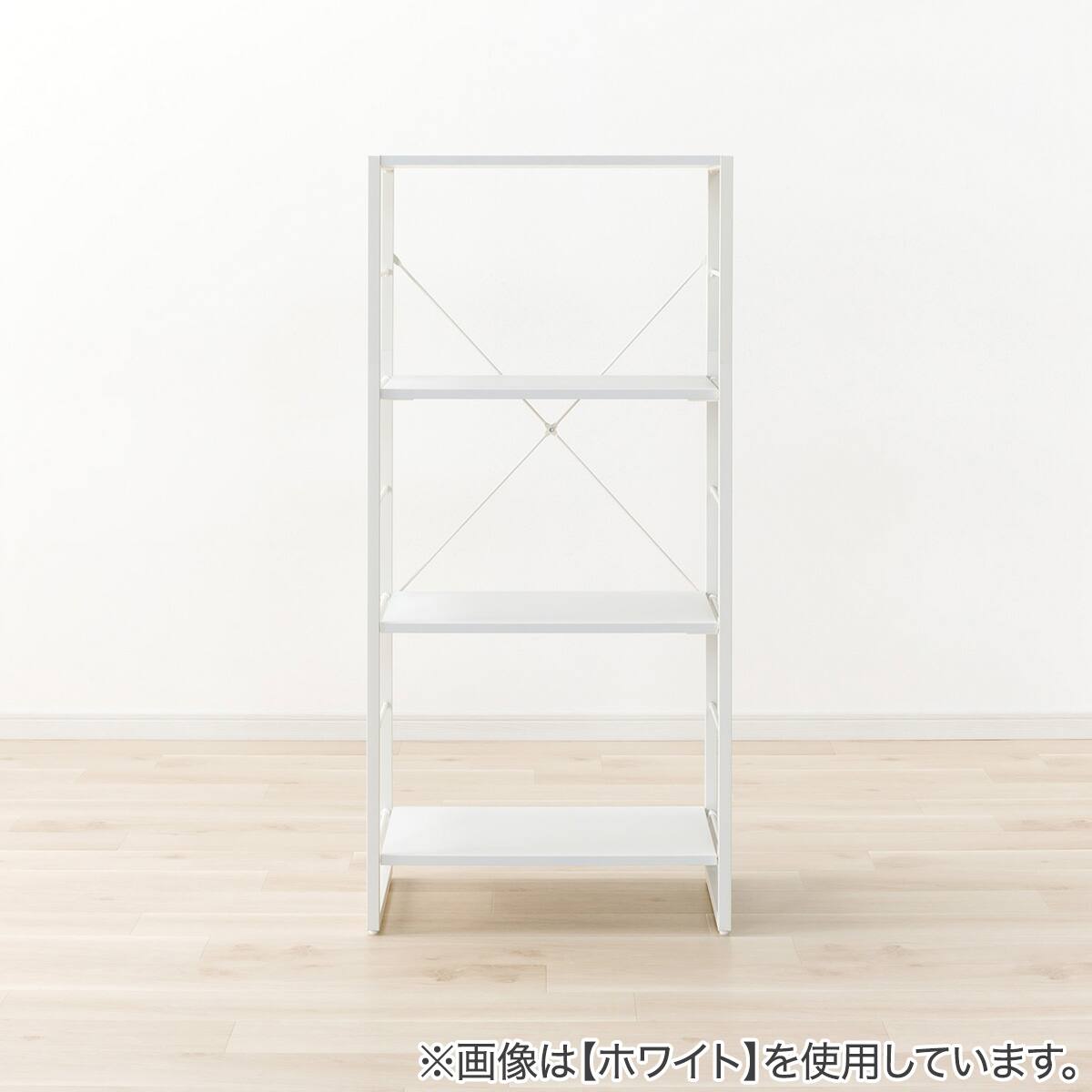 お纏め専用❤️ブライス　三段シェルフ　スノーホワイト 組み合わせシェルフ 本体 3段 (FL201 1257 MBR/BK) | ニトリネット