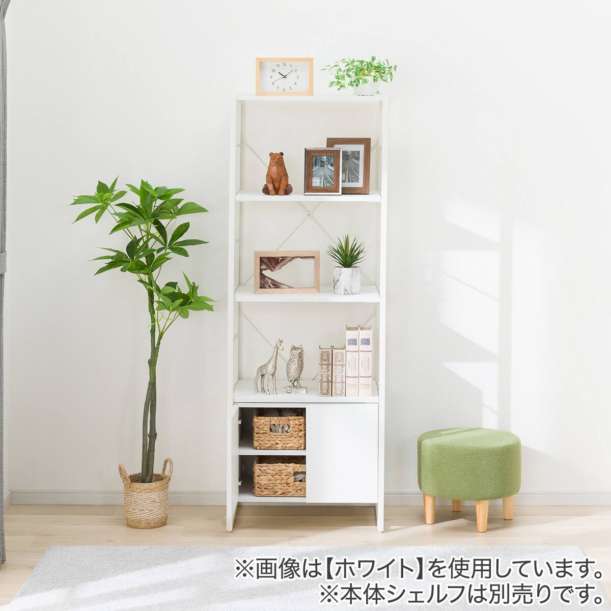 FL専用ユニット】組み合わせシェルフ キャビネット (FL202 扉 MBR