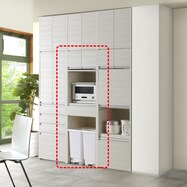 大型レンジも隠せる 見せない家電収納 ダストレンジタイプ【期間限定価格:11/28~1/5まで】