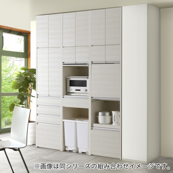 大型レンジも隠せる 見せない家電収納 ダスト＆レンジ (幅77.5cm WW 