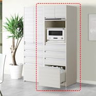 大型レンジも隠せる 見せない家電収納 引き出し&レンジタイプ