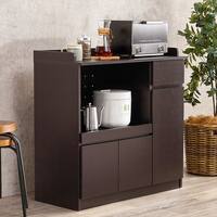 コンパクトキッチンカウンター (扉タイプ DBR)