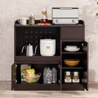 コンパクトキッチンカウンター (扉タイプ DBR) 2枚目画像