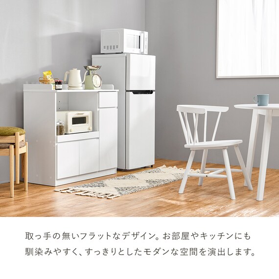 コンパクトキッチンカウンター (扉タイプ DBR) 4枚目画像