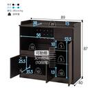 コンパクトキッチンカウンター (扉タイプ DBR) 15枚目画像