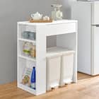 ゴミ箱が収まるカウンター (幅71cm WH) 1枚目画像