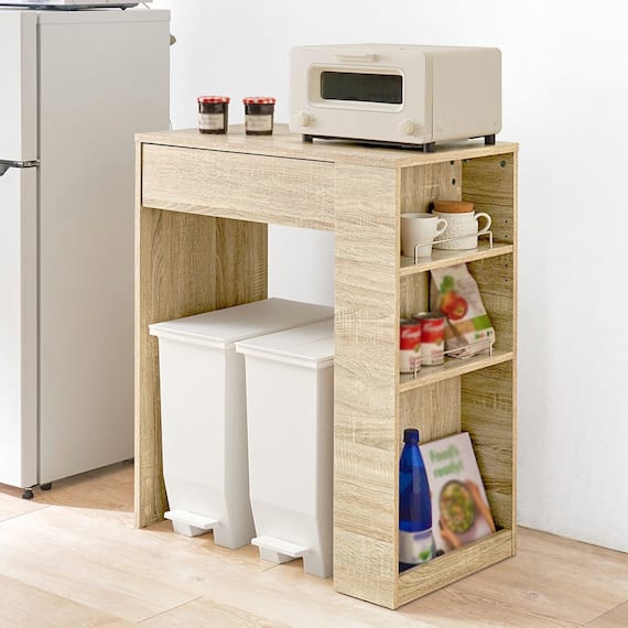 ゴミ箱が収まるカウンター (幅71cm NA) 1枚目画像