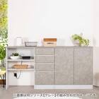 高さぴったり オーダーカウンター下収納 (扉タイプ 幅80×高さ72cm MGY) 6枚目画像