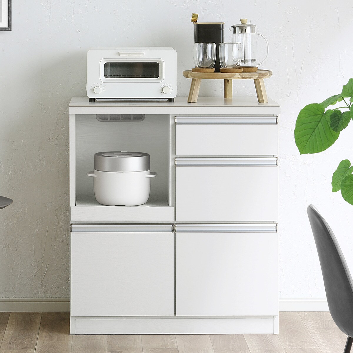 セラミック天板カウンター (幅80cm WW) | ニトリネット【公式】 家具