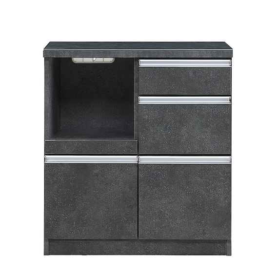 セラミック天板カウンター (幅80cm GY) 3枚目画像