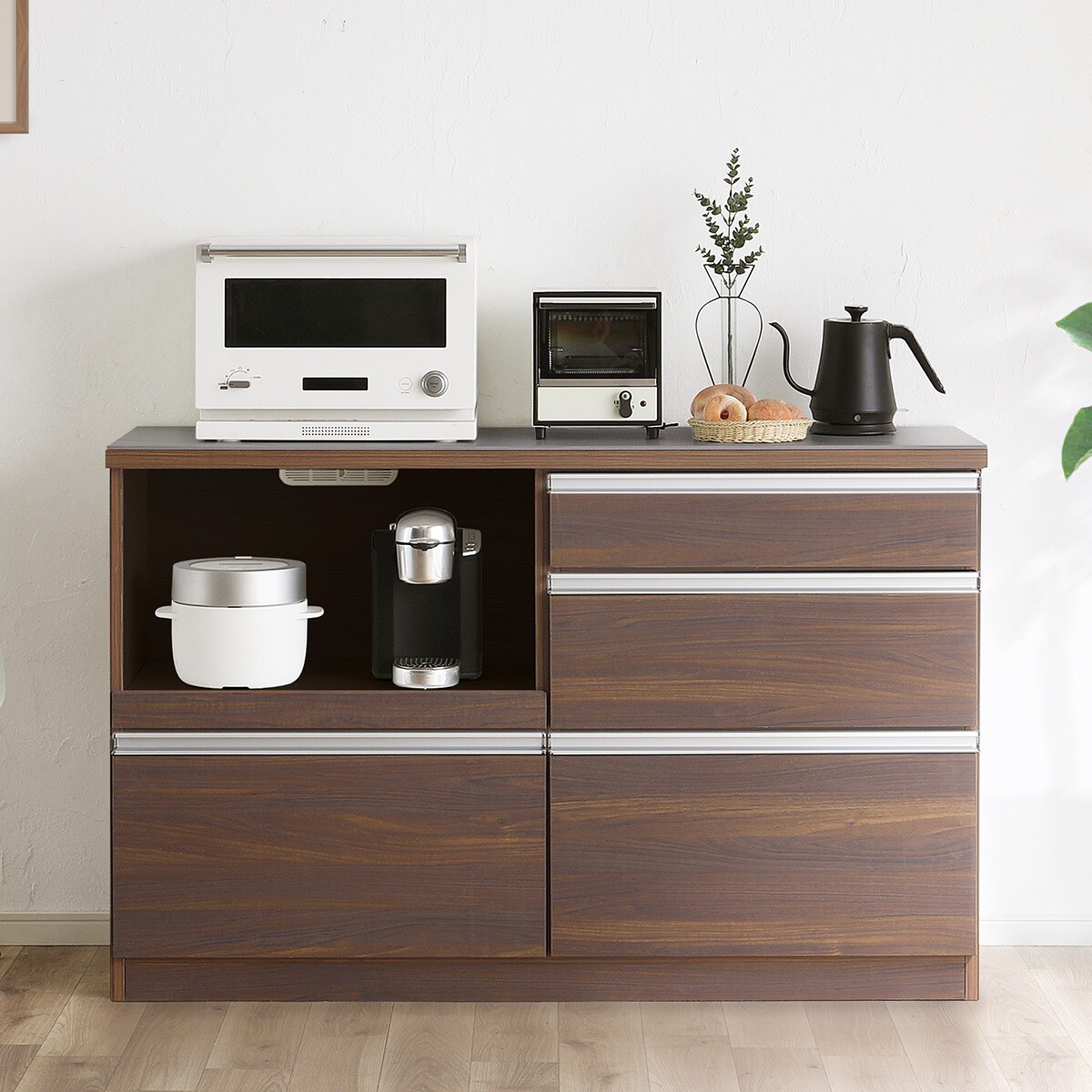 セラミック天板カウンター (幅140cm BR) | ニトリネット【公式】 家具