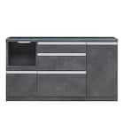 セラミック天板カウンター (幅160cm GY) 3枚目画像