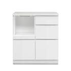 キッチンカウンター (鏡面仕様 幅80cm ホワイト) 7枚目画像