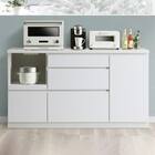 キッチンカウンター (鏡面仕様 幅159.5cm ホワイト) 1枚目画像