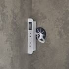 石目柄モダンカウンター (家電収納タイプ 幅90.5cm グレー) 6枚目画像