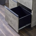 石目柄モダンカウンター (家電収納タイプ 幅90.5cm グレー) 9枚目画像