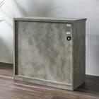 石目柄モダンカウンター (家電収納タイプ 幅90.5cm グレー) 15枚目画像