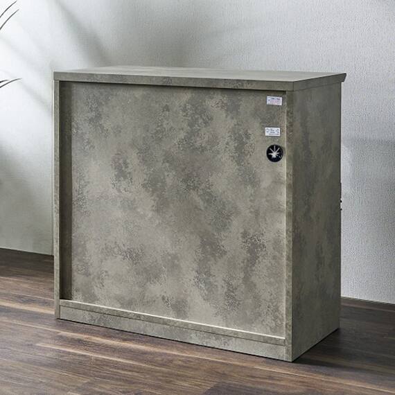 石目柄モダンカウンター (家電収納タイプ 幅90.5cm グレー) 15枚目画像