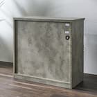 石目柄モダンカウンター (家電収納タイプ 幅90.5cm グレー) 15枚目画像