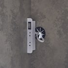 石目柄モダンカウンター (家電収納タイプ 幅117cm グレー) 7枚目画像