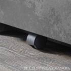 石目柄モダンカウンター (家電収納タイプ 幅117cm グレー) 13枚目画像