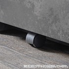 石目柄モダンカウンター (家電収納タイプ 幅117cm グレー) 13枚目画像