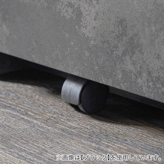 石目柄モダンカウンター (家電収納タイプ 幅117cm グレー) 13枚目画像