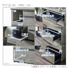 石目柄モダンカウンター (家電収納タイプ 幅117cm グレー) 17枚目画像