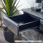 石目柄モダンカウンター (引き出しタイプ 幅117cm グレー) 5枚目画像