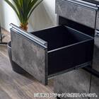 石目柄モダンカウンター (引き出しタイプ 幅117cm グレー) 6枚目画像