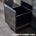 石目柄モダンカウンター (引き出しタイプ 幅117cm グレー) 7枚目画像