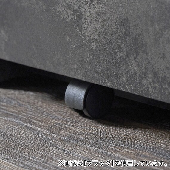 石目柄モダンカウンター (引き出しタイプ 幅117cm グレー) 10枚目画像