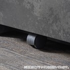 石目柄モダンカウンター (引き出しタイプ 幅117cm グレー) 10枚目画像