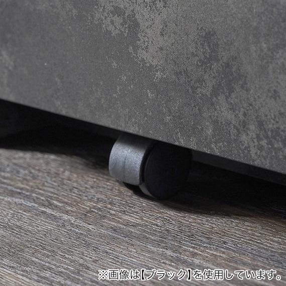 石目柄モダンカウンター (引き出しタイプ 幅117cm グレー) 10枚目画像