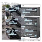 石目柄モダンカウンター (引き出しタイプ 幅117cm グレー) 12枚目画像