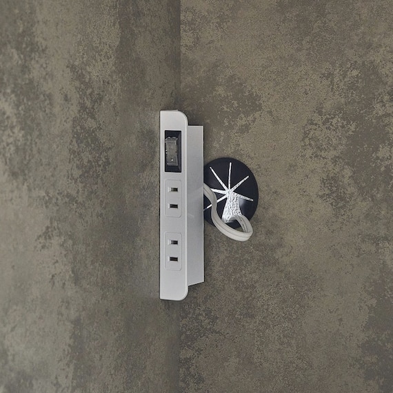 石目柄モダンカウンター (家電収納タイプ 幅157.5cm グレー) 8枚目画像