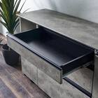 石目柄モダンカウンター (家電収納タイプ 幅157.5cm グレー) 9枚目画像