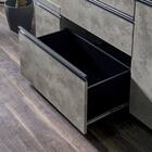 石目柄モダンカウンター (家電収納タイプ 幅157.5cm グレー) 11枚目画像