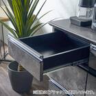 石目柄モダンカウンター (引き出しタイプ 幅157.5cm グレー) 5枚目画像