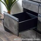 石目柄モダンカウンター (引き出しタイプ 幅157.5cm グレー) 6枚目画像