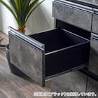 石目柄モダンカウンター (引き出しタイプ 幅157.5cm グレー) 6枚目画像