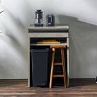 石目柄モダンカウンター (オープンタイプ 幅60cm グレー) 2枚目画像