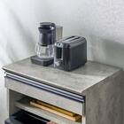 石目柄モダンカウンター (オープンタイプ 幅60cm グレー) 3枚目画像