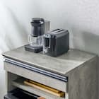 石目柄モダンカウンター (オープンタイプ 幅60cm グレー) 3枚目画像