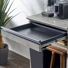 石目柄モダンカウンター (オープンタイプ 幅60cm グレー) 4枚目画像