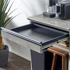 石目柄モダンカウンター (オープンタイプ 幅60cm グレー) 4枚目画像