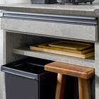 石目柄モダンカウンター (オープンタイプ 幅60cm グレー) 5枚目画像