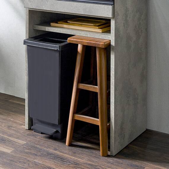 石目柄モダンカウンター (オープンタイプ 幅60cm グレー) 7枚目画像