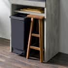 石目柄モダンカウンター (オープンタイプ 幅60cm グレー) 7枚目画像