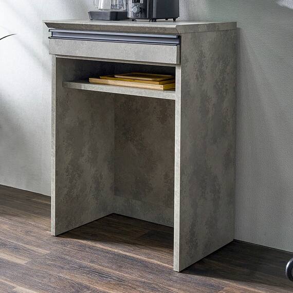 石目柄モダンカウンター (オープンタイプ 幅60cm グレー) 8枚目画像